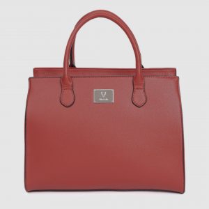 Allen Solly Red Solid Handheld Bag